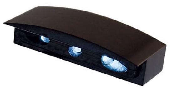 Micro-LED-Nummernschild / Kennzeichenbeleuchtung Alu-Gehaeuse schwarz