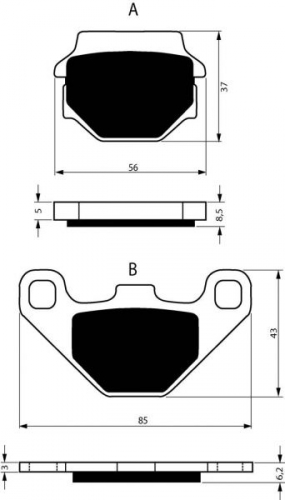 BGS3-086 GoldFren Sinter Bremsbelag Typ: S3 mit TÜV Zertifizierung für Quadzilla siehe Tabelle